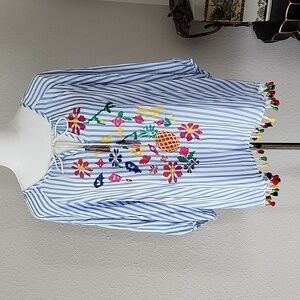 Grand & Greene Embroidered Blouse